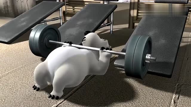 倒霉熊:去健身的小熊熊要注意安全了