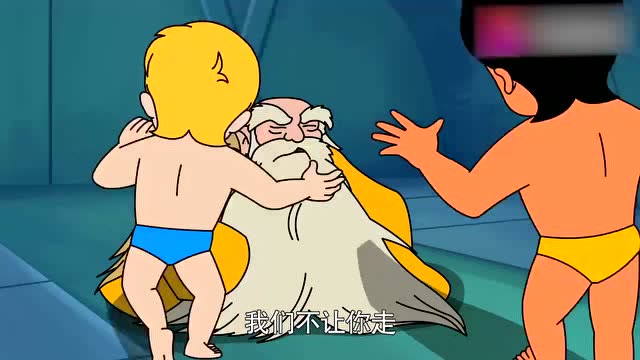 海尔兄弟和小伙伴记住智慧老人说的话,他们在大海上向着远方航行