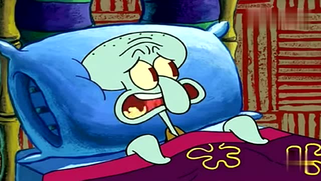 海绵宝宝:章鱼哥躺在床上享受超高级待遇还可以在床上吃饭好羡慕