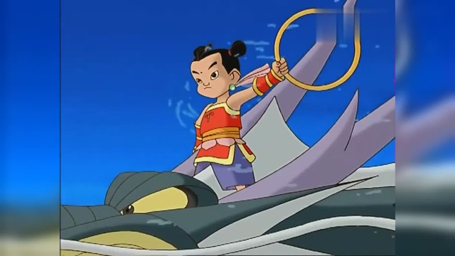 哪吒传奇:哪吒骑着龙王飞,冰释前嫌一起救小龙女,画面太和谐!