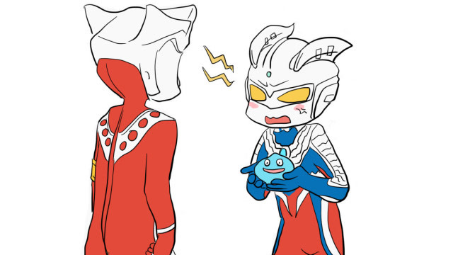 赛罗奥特曼与雷欧奥特曼儿童卡通简笔画