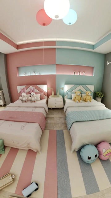 双胞胎龙凤胎儿童房间就这样设计