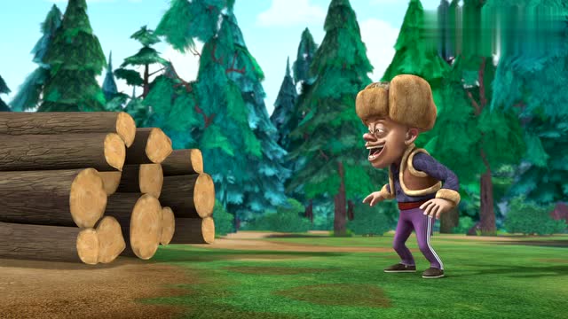 熊出没:光头强巨资买伐木机器人,帮他砍了很多树,把他高兴坏了