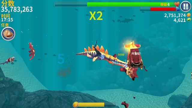 饥饿鲨进化:滑齿龙进化出幼鲨瞬间战斗力爆棚?