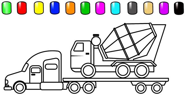 拖车的画法图片