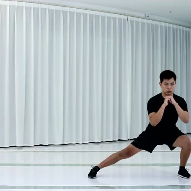 侧弓步拉伸大腿内收肌_男