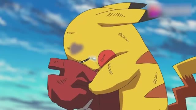 神奇宝贝:皮卡丘抱着小智的帽子,哭得好伤心!