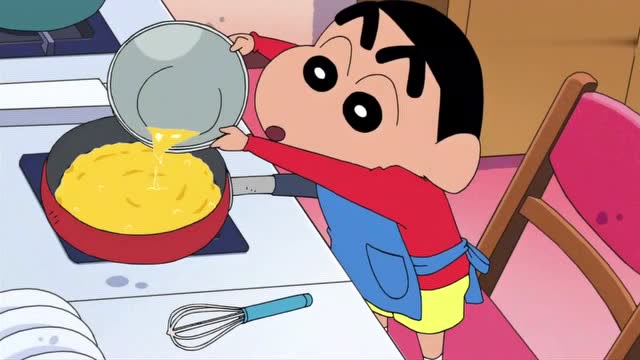 蜡笔小新:新之助做饭,妈妈忍者痛苦吃了下去