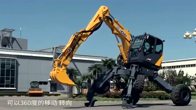 中国自主研发变形挖掘机能适应各种地形厉害了我的国