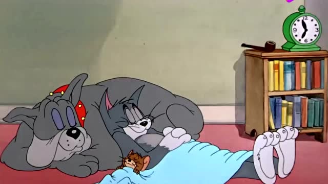 猫和老鼠:狗与猫和老鼠关系这么友好,竟在一起睡觉,还相互盖被子