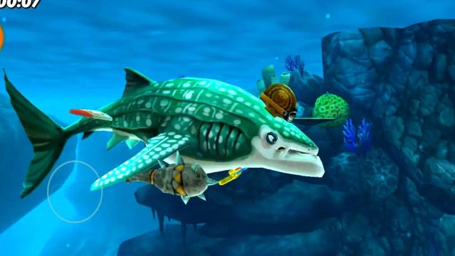 饥饿鲨世界:试玩姥鲨,看起来很温顺,其实非常凶猛!