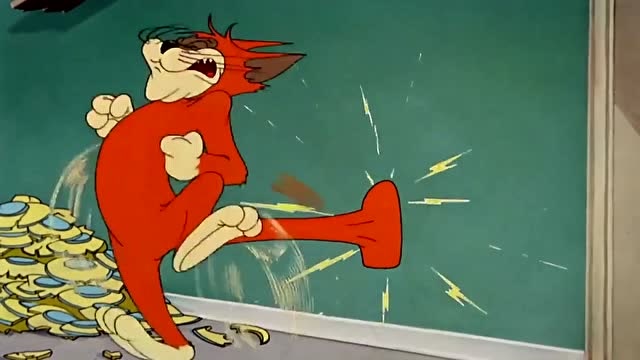 猫和老鼠:汤姆利用吸铁石让闪电不能抓老鼠自己好抢功劳!