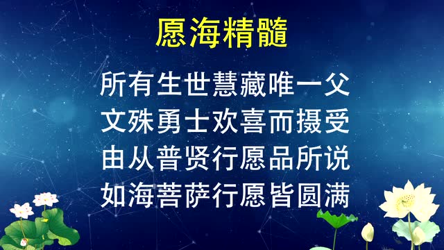 愿海精髓汉文版无佛像