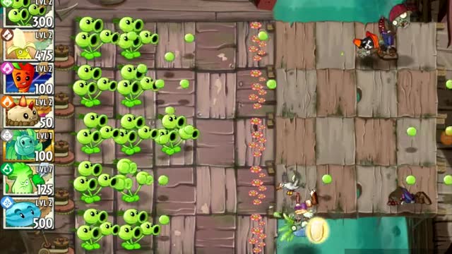 三个头的豌豆射手,升级版就是好,发射豆豆的速度变得好强啊