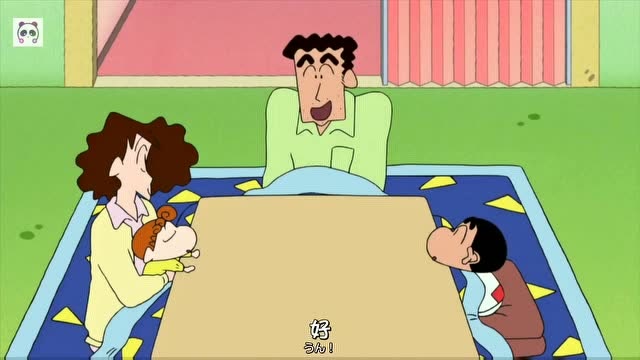 蜡笔小新:天气太冷了,小新钻进暖桌就不出来,小新又来坑爹了