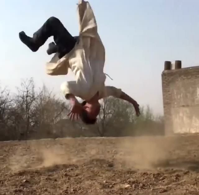 好功夫,欧阳锋后继有人了,小伙演绎江湖绝学蛤蟆功!