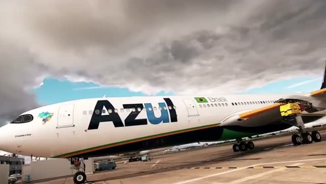 巴西蔚蓝航空首架 a330-900neo 组装瞬间!飞机长成