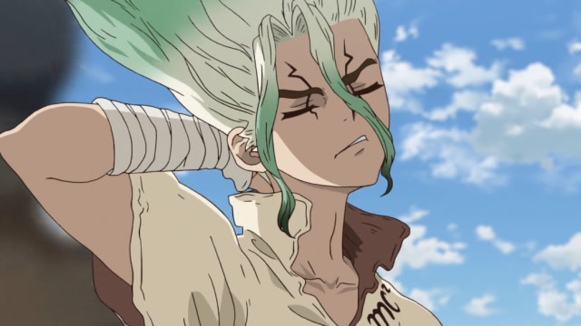 千空按脖子的动作,原来是为了引狮子王司入局