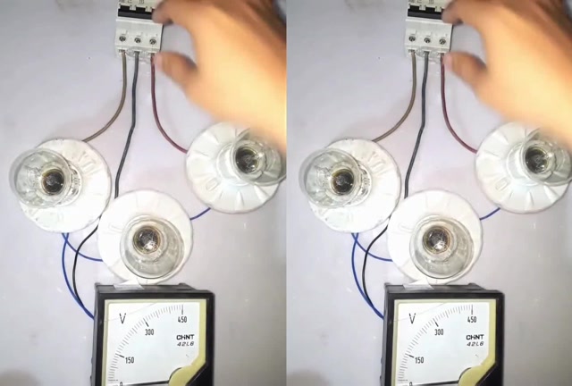 电工知识380v电压接三个220v灯泡的星形接法,学习了