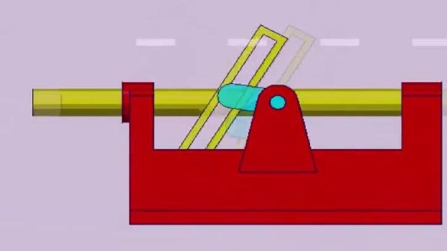 直观的机械原理,这是带斜直槽双移动副机构