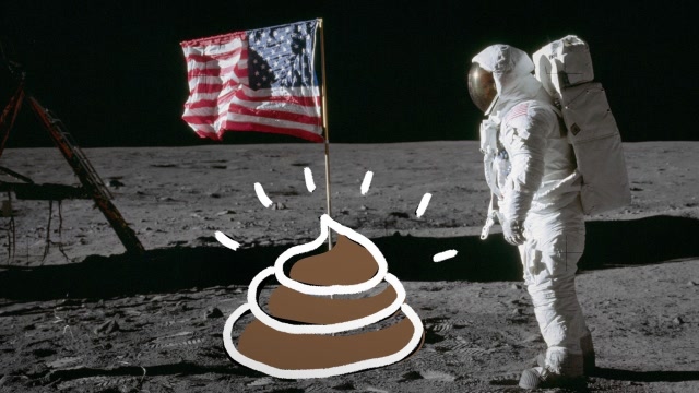 美国宇航员,留在月球上的便便怎么办?