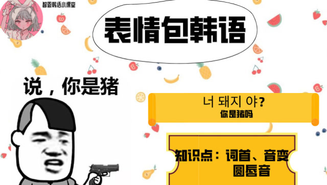 【跟着表情包学韩语】搞笑五"大兄dei,你是猪吗?