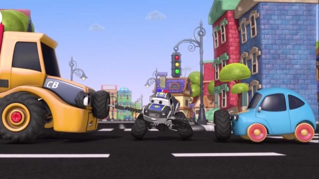 艾迪的汽车小队第二季  你们两个都停一下小心车祸了