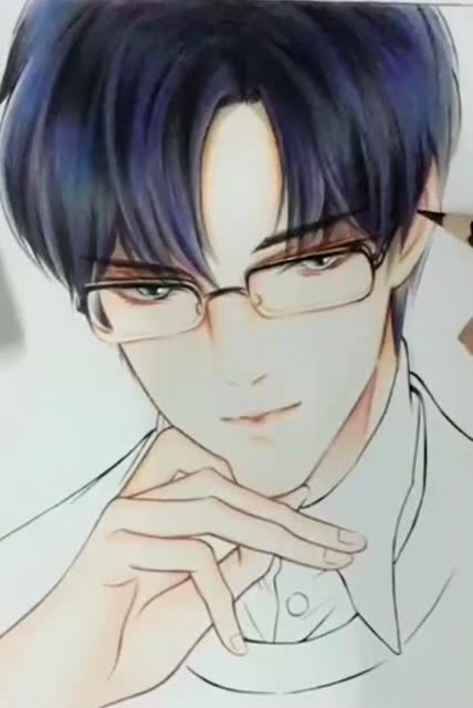 看漫画大神画的戴眼镜的男人,网友:有种斯文败类的感觉