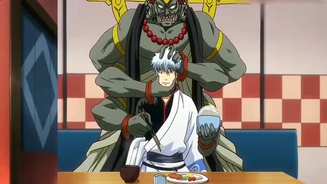 银魂-银时的守护灵帮他做这些事,像保姆似的,太逗了!