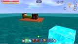 迷你世界：小温能把漂浮在海上的救生船用石头连在一起吗