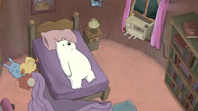 咱们裸熊:睡床不是白熊的爱,还是冰箱最舒服