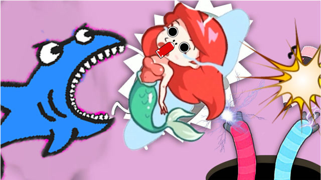 救救美人鱼 小美人鱼被电线短路击倒了 小泥巴游戏