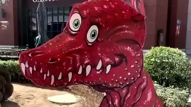 裸眼3d设计师真厉害,原以为个玩具恐龙,却没想到只是个挡板而已!