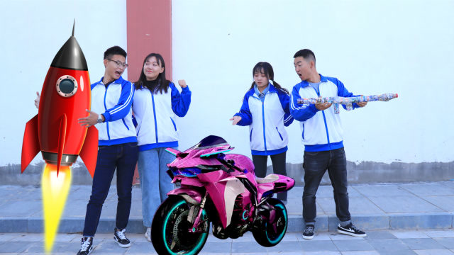 火箭少女101摩托争夺赛,大圣做出rpg火箭筒,油糕做出水火箭