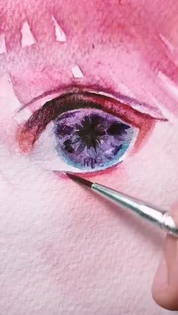 水粉,超可爱眼睛画法,一学就会!