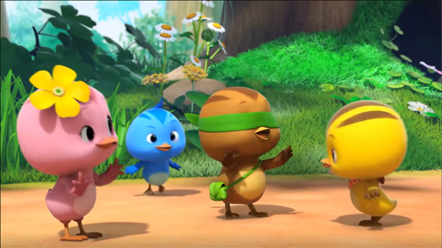 萌鸡小队趣儿歌:萌鸡一起玩捉迷藏,好开心,大宇哥哥太笨了