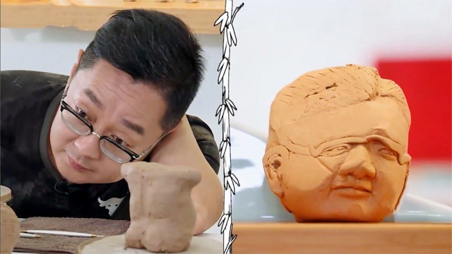 明星捏泥人集锦,张绍刚的泥人头像被摔扁,华少直接笑出鹅叫声!