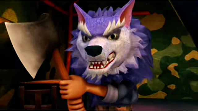 熊出没被禁播的一集午夜森林出现狼人手里还拿着一把巨斧