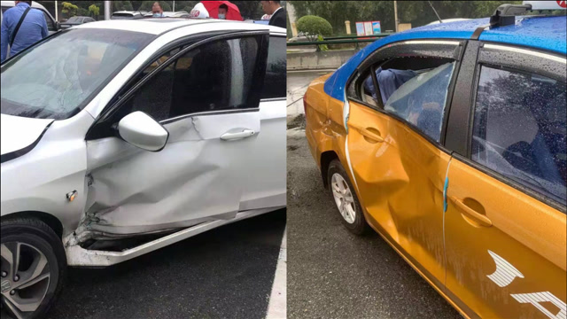 雨天开斗气车强行别车引发事故,监控视频记录惊险瞬间