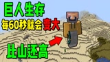 我的世界：每60秒就会变大一次！居然比山还高！