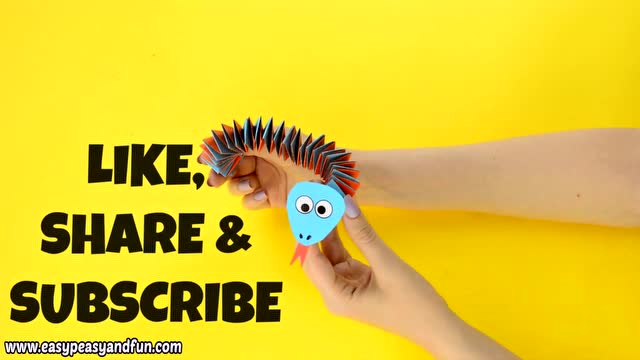 超级有趣的弹簧蛇,制作非常简单! - 小乖手工坊