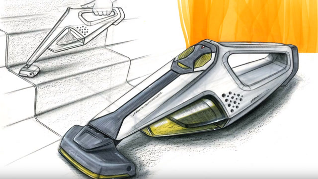 吸尘器马克笔绘制