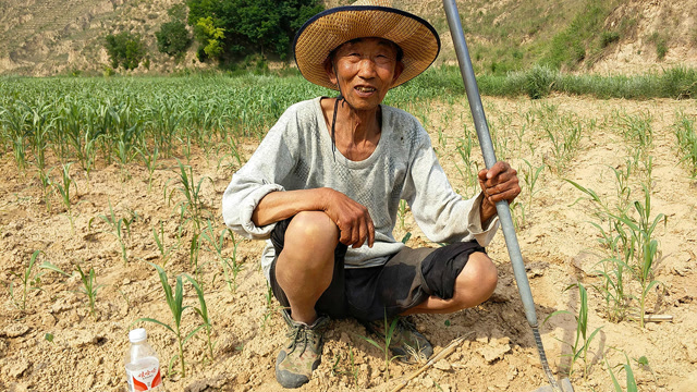 陕北农民田间劳作归来一包泡面一颗鸡蛋的生活