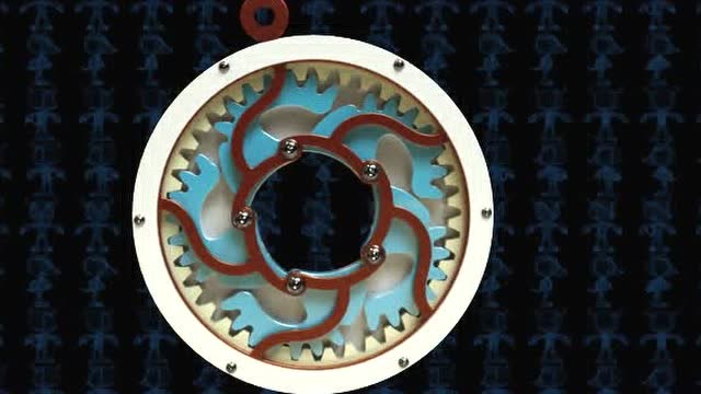 齿轮传动的机械光圈三维模型,看看巧妙设计