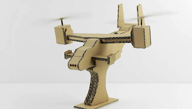 diy达人教你制作硬纸板大飞机