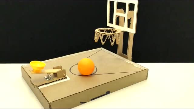 手工diy:4分钟教你做个桌面篮球机