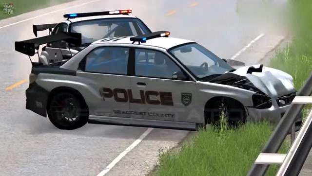 警匪追逐战,看老爷警车如何阻拦兰博基尼,画面够酸爽