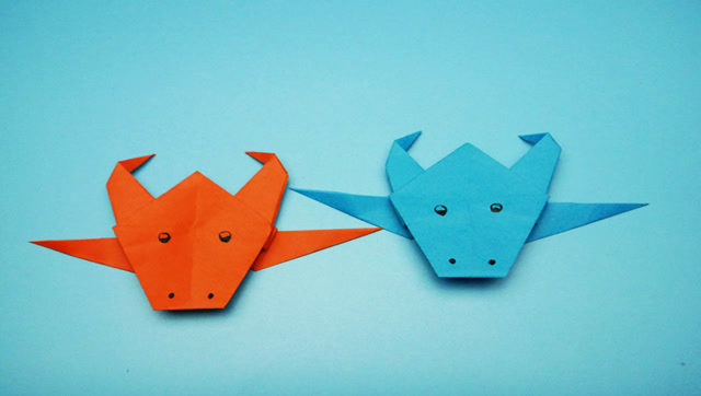 折纸视频大全:超简单易学的牛头