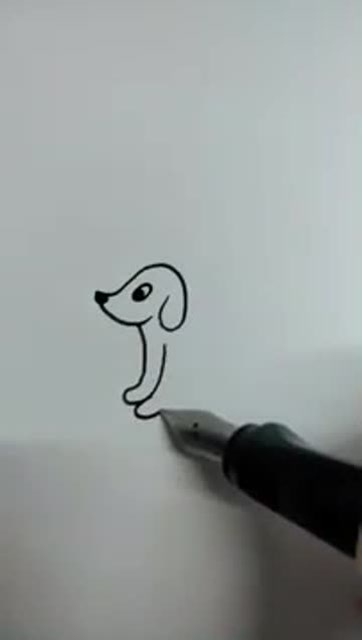 教程:怎么简单几笔画出小狗狗,快来学吧!