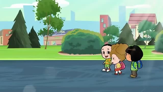 动画片:三位好朋友一起散步